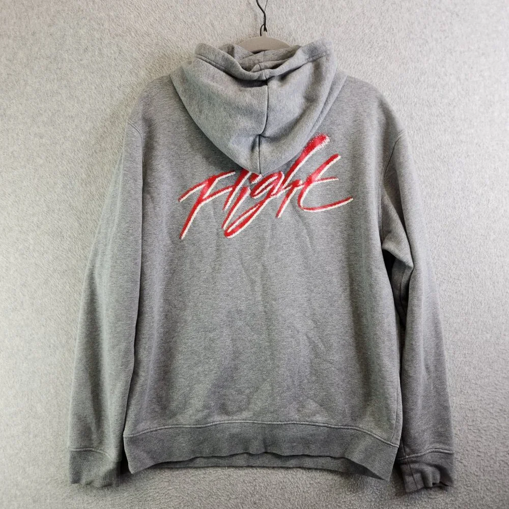 Jordan Hoodie Mens M Gray Flight Air Essentials Fleece Pullover Jumpman